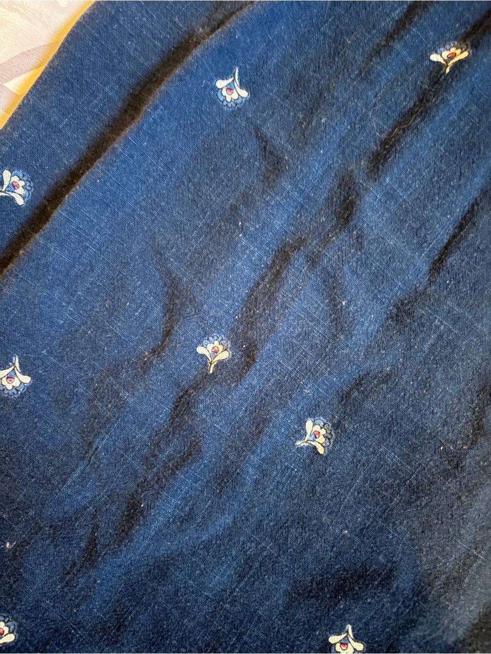 Navy Wrap Sundress with Tie Waist - Picture 2 of 4